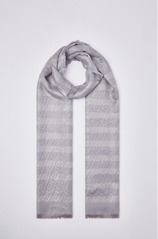 Lurex monogram scarf