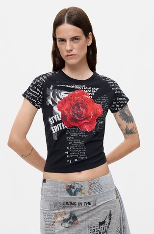 Cotton T-shirt with print