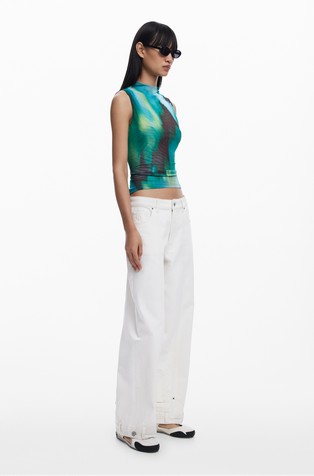 DESIGUAL Gradient tulle T-shirt Multi 6