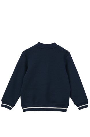 S.OLIVER Bomber jopa iz bombažne mešanice Modra - Dark Blue 2