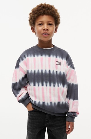 Bombažen pulover s tie-dye vzorcem
