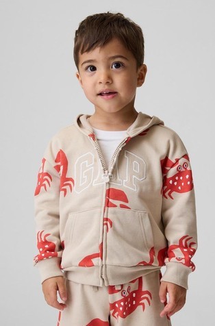 Gap Logo relaxed fit jopa s kapuco za malčke