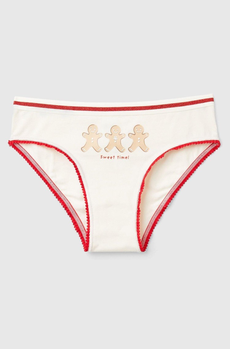 BENETTON Christmas briefs in super stretch cotton Creamy White 