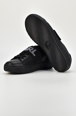 KARL LAGERFELD Kupsole III Karl superge z okrasnimi kamni na traku Črna - Black 4