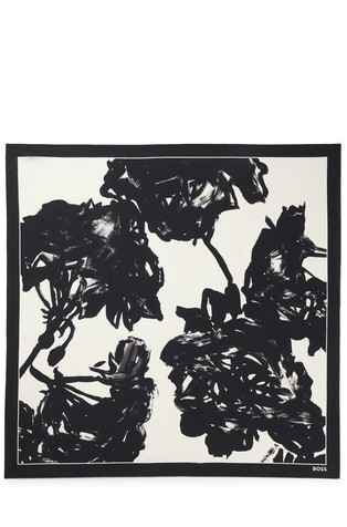 Silk scarf with print