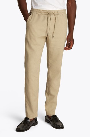 Harlem relaxed fit chino hlače iz lanene mešanice