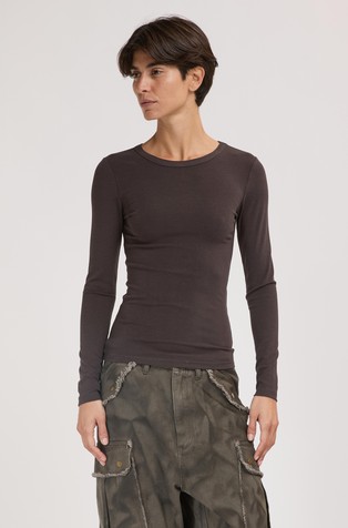 Slim viscose-blend long-sleeved tee