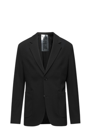 Single-breasted jacket in nylon jersey