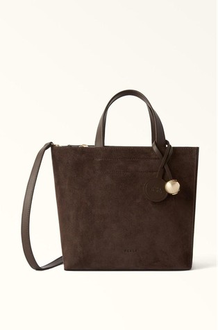 Small Tote in Suede and Smooth Leather