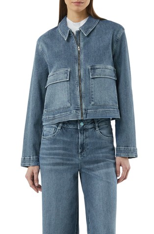 Denim jakna z zadrgo