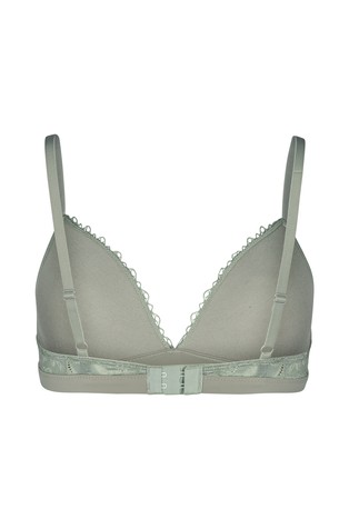 SKINY Every day in lace nature podložen triangel modrček brez opore Zelena - Olive 5