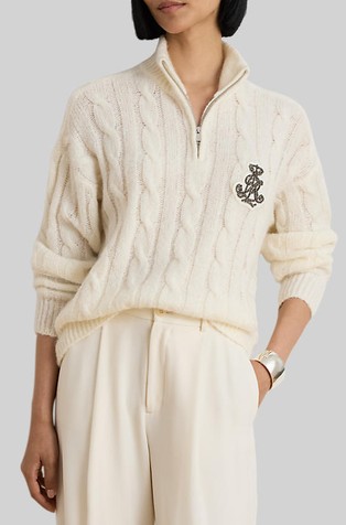 Cable Quarter-zip Sweater