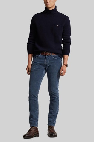 RALPH LAUREN Sullivan slim stretch corduroy pant Blue 4