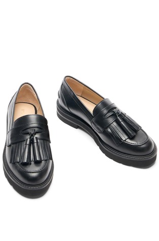 STUART WEITZMAN Mila leather loafers Black 4