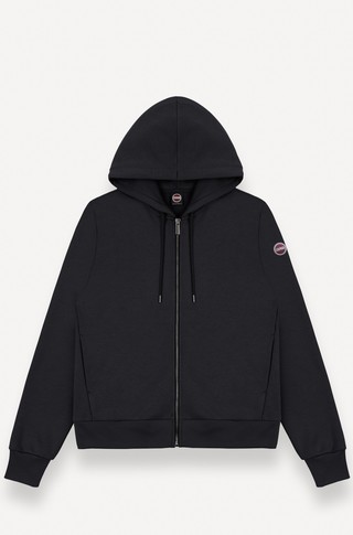 Full-zip hoody in cotton-blend