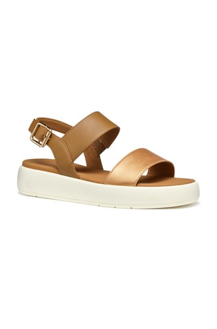 GEOX Camalei faux-leather sandals Brown 2