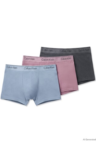 Paket 3 boksaric z nizkim pasom - Icon Cotton Stretch