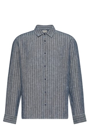 Črtasta lanena srajca