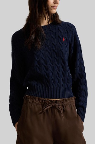 Strukturirano pleten bombažen pulover