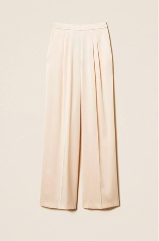 Široke satenaste hlače