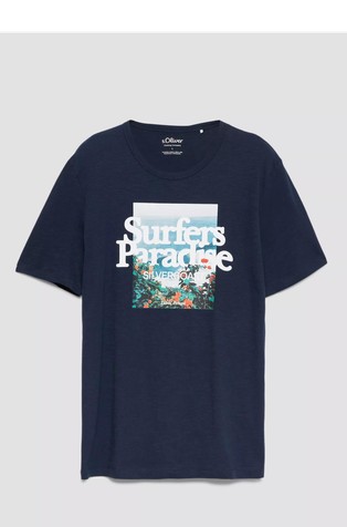 Flame yarn t-shirt with artwork