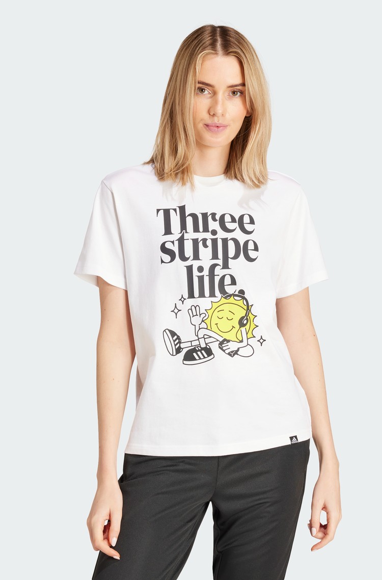ADIDAS Positivity Graphic T-Shirt White 