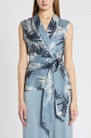 Silk wrap blouse