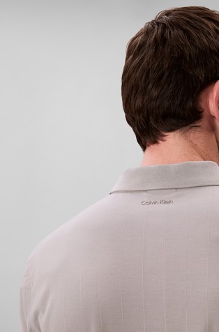 CALVIN KLEIN Short-sleeved polo in viscose-blend Gray 4