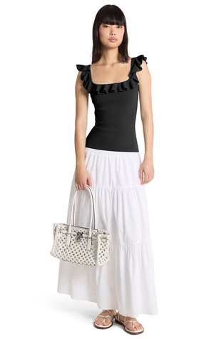 Majica iz viskozne mešanice z naborkom