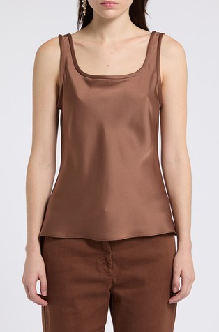 Monochrome satin top
