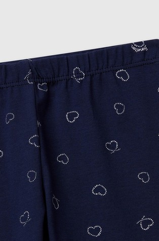 BENETTON Cotton leggings with print Dark Blue 3