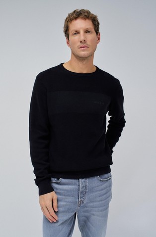 Waffle knit sweater