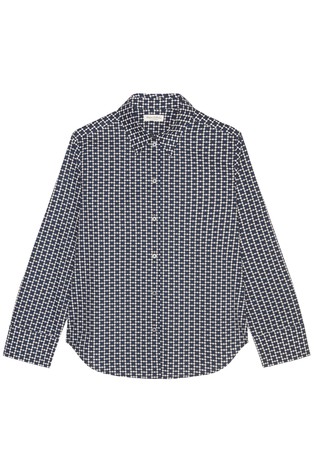 MARC O'POLO Patterned  blouse made from papertouch poplin Blue / Multi 4