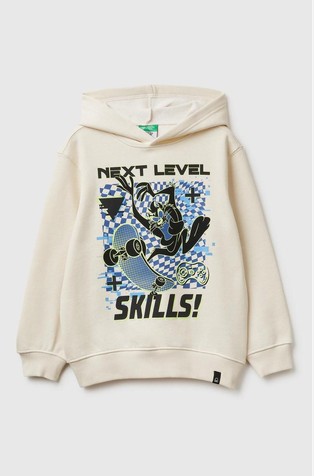 Relaxed fit hoodie with print