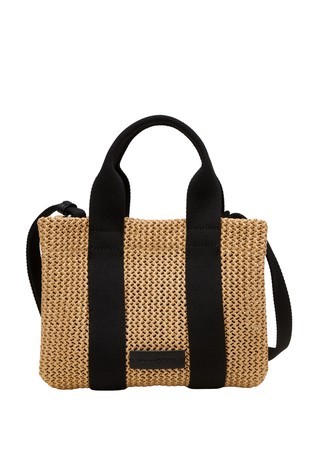 Shopper small in crochet raffia bast look