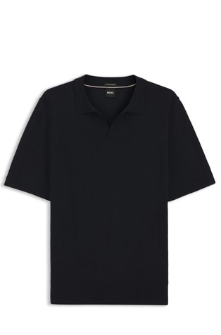 Merino-wool sweater with Johnny collar