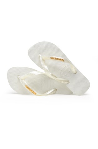HAVAIANAS Slim Logo japonke Bela - White 4