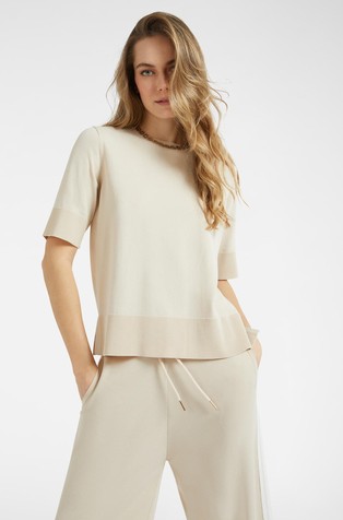 Viscose blend knit T-shirt