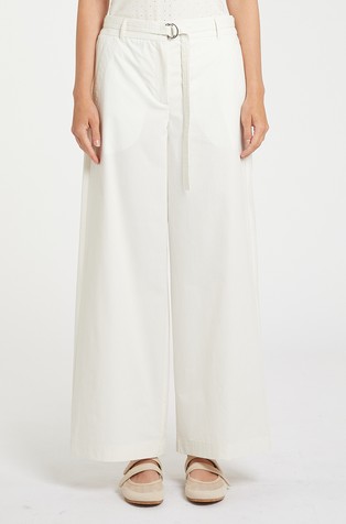 Monochrome wide coton pants