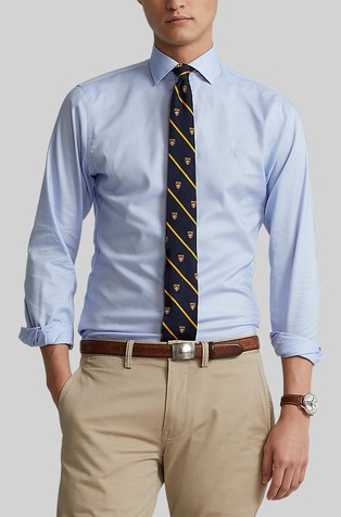 Slim fit bombažna srajca