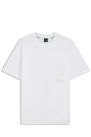 Relaxed fit majica iz bombažnega jerseya
