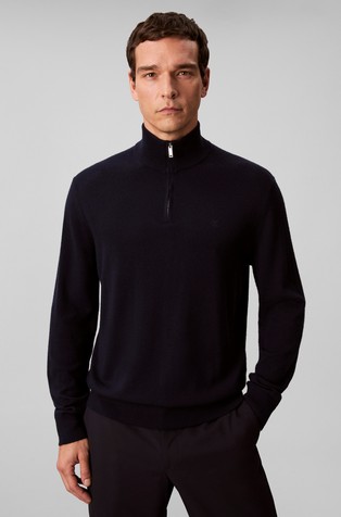 Merino Wool Quarter Zip Jumper