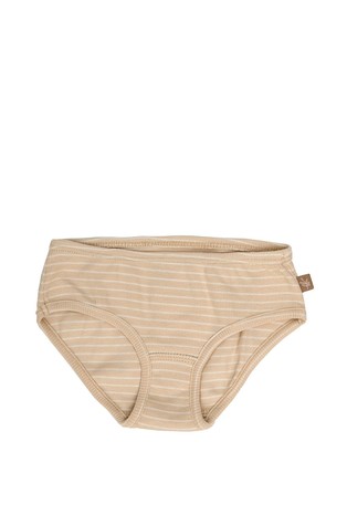 LUNILOU Paket 2 spodnjih hlačk iz organskega bombaža Večbarvna -  Stripes Brazilian Sand/Off White 4