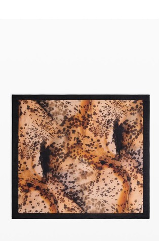 Satin scarf with pattern