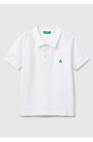 Short sleeve polo in pure cotton