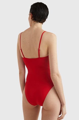 TOMMY HILFIGER Hilfiger logo one-piece swimsuit Red 2