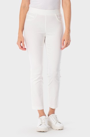 Stretch viscose blend trousers