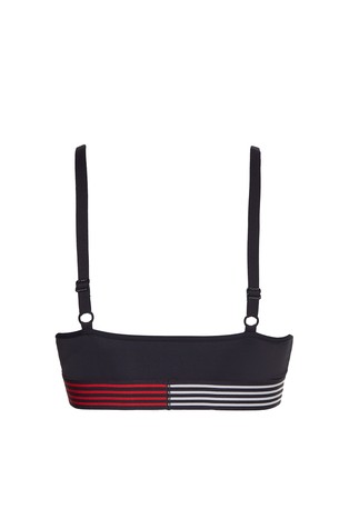 TOMMY HILFIGER TH Stretch Logo triangel modrček z mrežastim vstavkom Modra - Blue 5