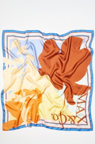 Svilena ruta s cvetličnim potiskom