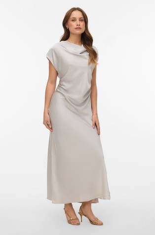 VMRITA dolga satenasta obleka